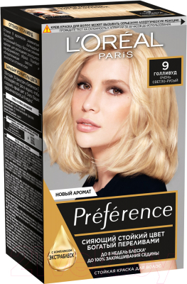 Гель-краска для волос L'Oreal Paris Preference 9 Голливуд (очень светло-русый)