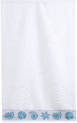 Полотенце Aquarelle Ракушки 70x140 (белый)