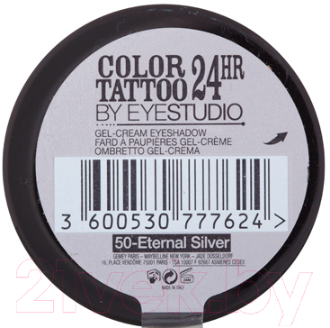 Пигмент для век Maybelline New York Color Tattoo 50 (вечное серебро)