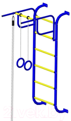 Детский спортивный комплекс Пионер 7 (синий/желтый)