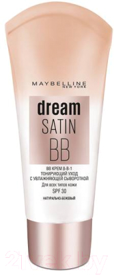 BB-крем Maybelline New York Dream Fresh Мгновенное сияние 8 в 1 (натурально-бежевый, 30мл)