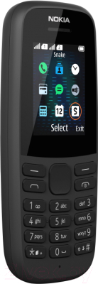 Мобильный телефон Nokia 105 Dual Sim 2019 / TA-1174 (черный)
