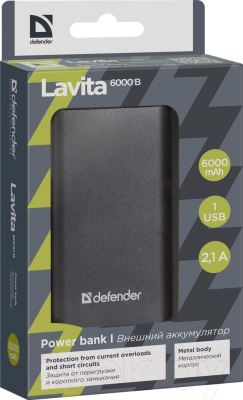 Портативное зарядное устройство Defender Lavita 6000B / 83616