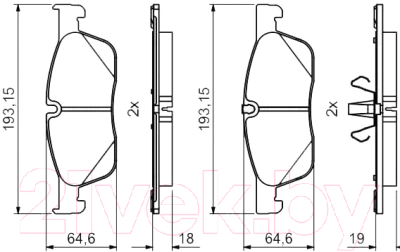 Тормозные колодки Bosch 0986494818