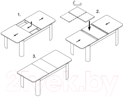 Обеденный стол Домотека Танго ПР 80x120-157x75 (ст-72/молочный дуб/05)