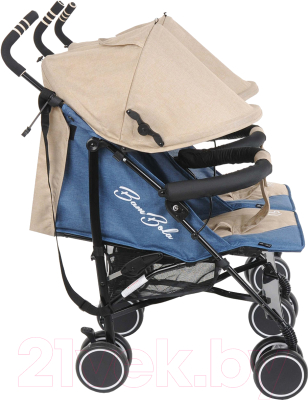 Детская прогулочная коляска Bambola Pallino / HP-306S (бежевый/индиго)