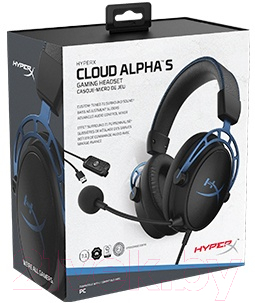 Наушники-гарнитура HyperX Cloud Alpha S / HX-HSCAS-BL/WW