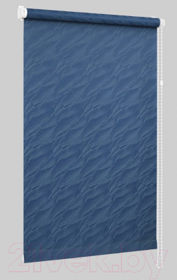 Рулонная штора Delfa Сантайм Жаккард Веда СРШ-01М 890 (73x170, синий)