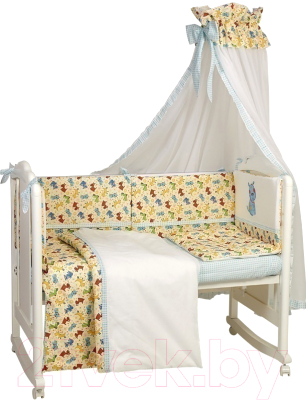 

Комплект постельный в кроватку Polini Kids, Собачки 7 предметов
