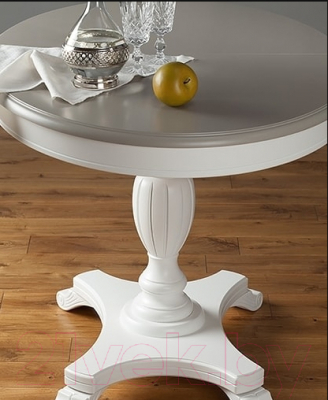 Обеденный стол Castor Роланд-ОВ / 160044 (бук/серая эмаль/белая эмаль)