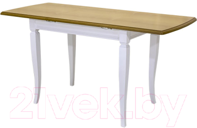 Обеденный стол Castor Шелтон-СМ / 160057 (бук/без тонировки светлый бук/белая эмаль)