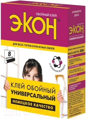 

Клей для обоев Экон, Бесцветный, Универсальный