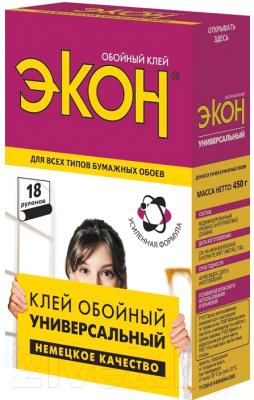 

Клей для обоев Экон, Бесцветный, Универсальный