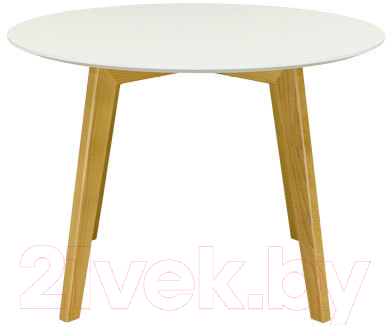 Обеденный стол Castor Крит / 160059 (белаяя эмаль/светлый бук)