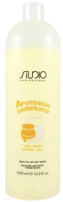 Бальзам для волос Kapous Studio Professional для всех типов волос молоко и мед (1л)