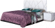 Двуспальная кровать Мебель-КМК 1600 Кензо 0674.2 (белый/белый глянец) - 