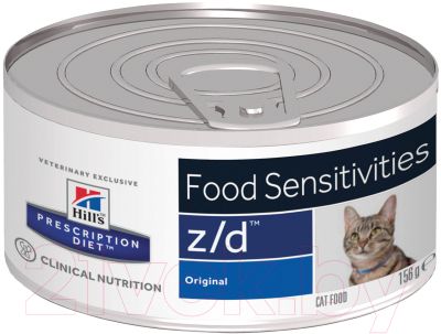 Влажный корм для кошек Hill's Prescription Diet Food Sensitivities z/d Original / 5661 (156г)