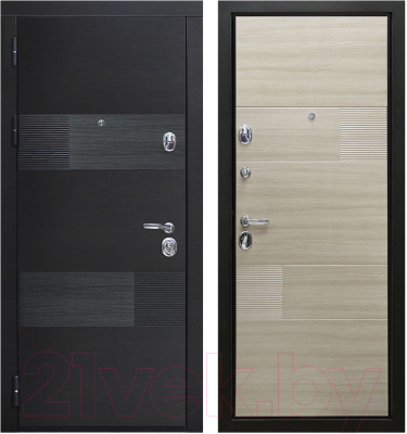 Входная дверь Staller Вита Венге черный/экодуб молочный (96x205, левая)