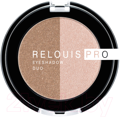 

Тени для век Relouis, Коричневый;золотистый, Pro EyeShadow Duo тон 111