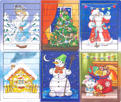 

Развивающая игрушка Smile Decor, Новогодние пазлы из палочек / П234