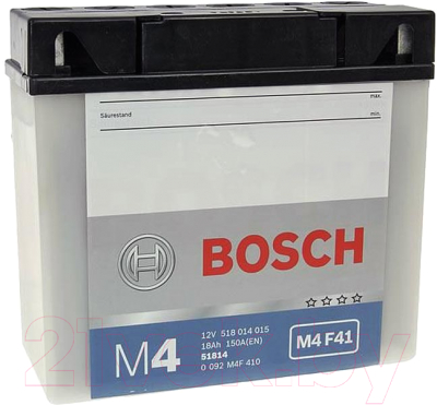 Мотоаккумулятор Bosch M4F 51814 / 0092M4F410 (18 А/ч)