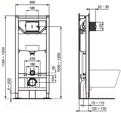 Унитаз подвесной с инсталляцией Ideal Standard E212701