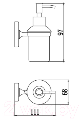 Дозатор для жидкого мыла Savol S-007031
