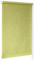 Рулонная штора Delfa Сантайм Жаккард Оливия СРШ-01М 8257 (115x170, салатовый) - 