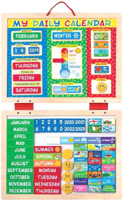 

Развивающая игра Melissa & Doug, Магнитный ежедневный календарь / 9253