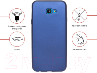 Чехол-накладка Volare Rosso Soft-Touch для Galaxy J4 Plus (темно-синий)