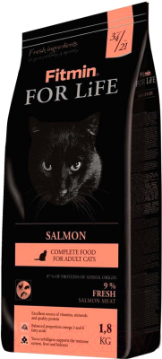 Сухой корм для кошек Fitmin For Life Salmon (1.8кг)