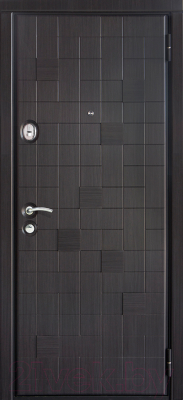 Входная дверь Staller Метро Распил венге чёрно-серый (86x205, правая)