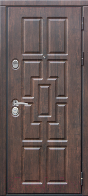 Входная дверь Staller Квадро Тиковое дерево/венге светлый (96x205, правая)