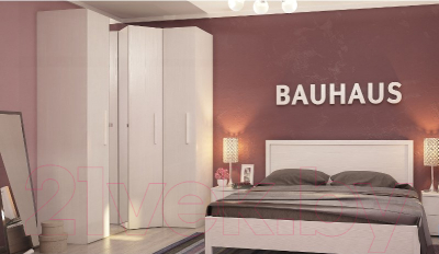 Каркас кровати Глазов Bauhaus 2 160x200 (бодега светлый)