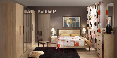 Прикроватная тумба Глазов Bauhaus 6 (дуб сонома)