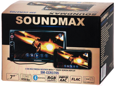 Автомагнитола SoundMax SM-CCR3705 (черный)