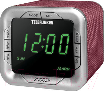 Радиочасы Telefunken TF-1505 (бордовый)