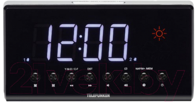 Радиочасы Telefunken TF-1552 (черный/белый)