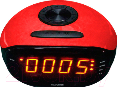 Радиочасы Telefunken TF-1574 (красный/янтарный)