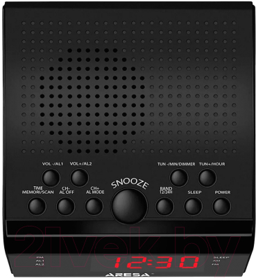 Радиочасы Telefunken TF-1590 (черный/красный)