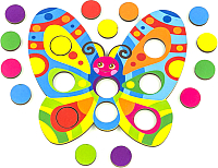 Развивающая игрушка WoodLand Toys Мозаика. Цветок и бабочка / 067302 - 