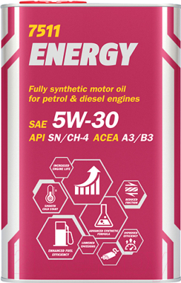 Моторное масло Mannol Energy 5W30 SN/CH-4 A3/B4 / MN7511-1ME (1л)