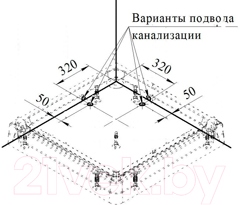 Душевой поддон Radomir 100 / 1-11-0-0-0-119 — фото 3