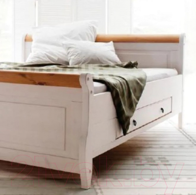 Двуспальная кровать Dipriz Мальта Д 8186.1 180x200 (белый воск)