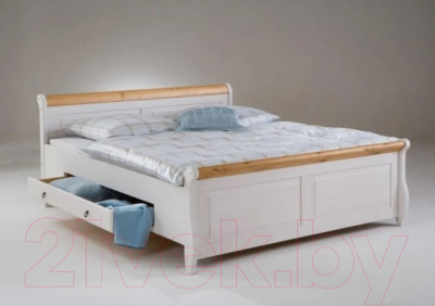 Двуспальная кровать Dipriz Мальта Д 8186.1 180x200 (белый воск)