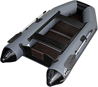 Моторная лодка Vivax Т280 с полом-книгой (с килем, серый/черный) - 