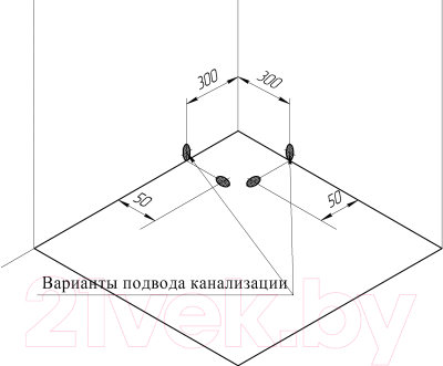 Душевой поддон Radomir Верчелли R / 1-11-0-2-0-012