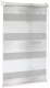 Рулонная штора Delfa Сантайм День Ночь Бола СРШ-01МК 42010 (62x160, белый/серебро) - 