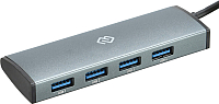 USB-хаб Digma HUB-4U3.0-UC-G (серый) - 