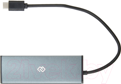 USB-хаб Digma HUB-4U3.0-UC-G (серый)